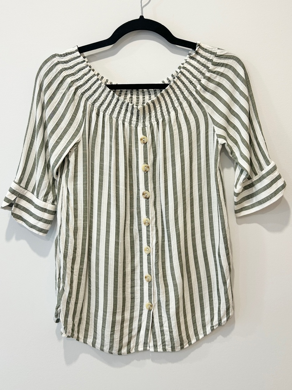 Koton Striped Off Shoulder Top - Picture 2 of 4
